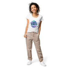 Load image into Gallery viewer, Women’s Scout Wordcloud organic t-shirt
